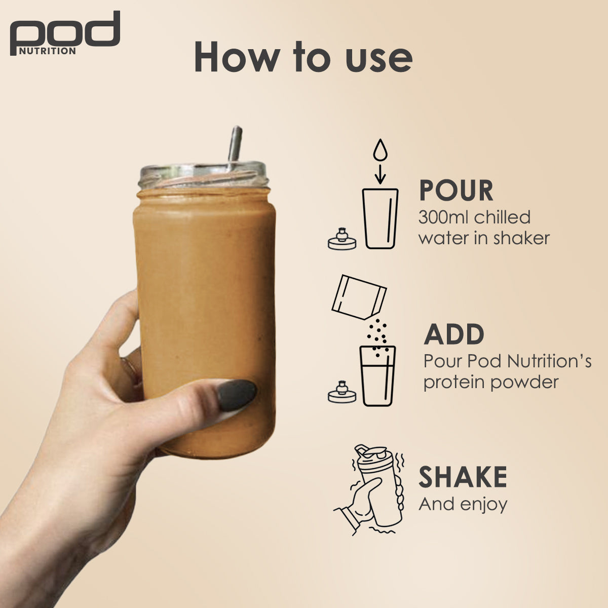 CHOCOLATE HAZELNUT SMOOTHIE, BUT HIGH PROTEIN