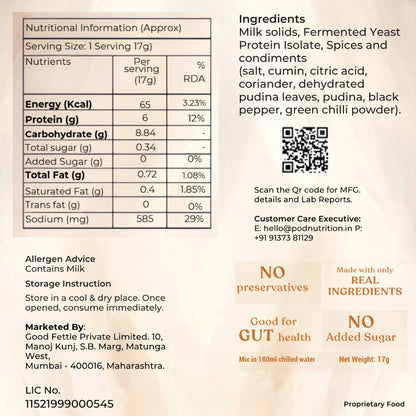 Masala Chaas with 6g protein - Instant Buttermilk Premix